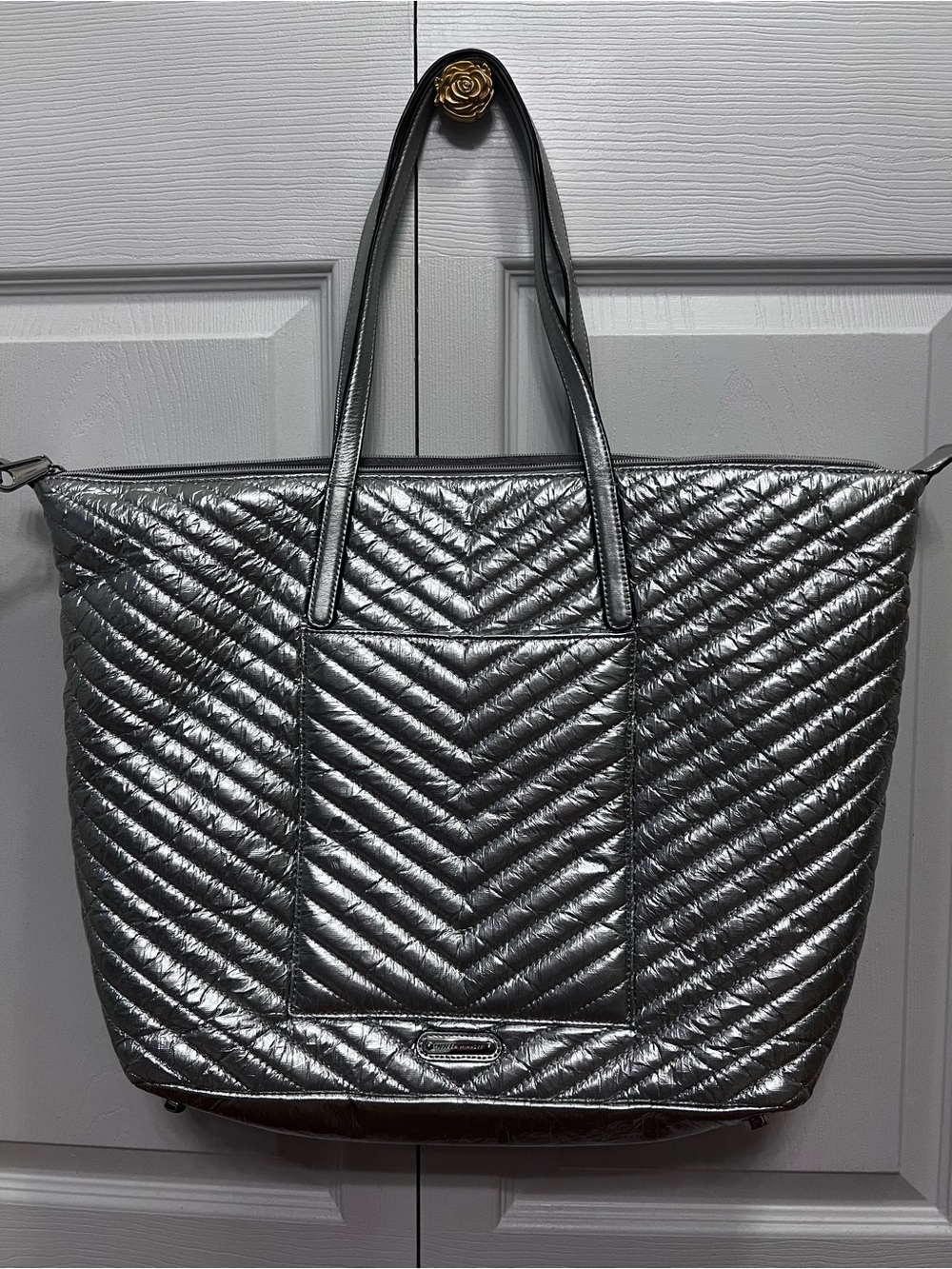 Rebecca  Minkoff  Silver leather Quilted Women's Shoulder Bag